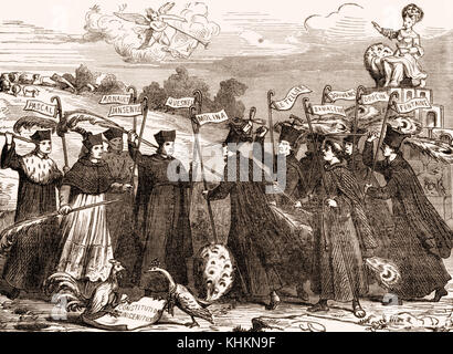 Eine satirische Broschüre über Molinism und Jansenismus im 17. Jahrhundert Stockfoto