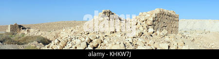 Ruinen der römischen Festung in meizad Tamar in Judäa Wüste, Israel Stockfoto