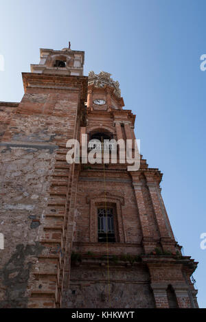 Mexiko, Bundesstaat Jalisco, Puerto Vallarta. El Centro, Altstadt. Historische Kirche Unserer Lieben Frau von Guadalupe alias La Iglesia de Nuestra Senora de Guada Stockfoto