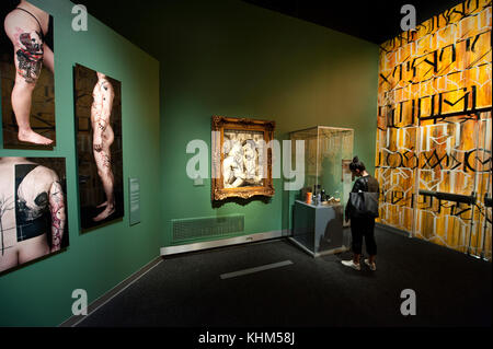 Tattoo Ausstellung im Museum für Naturkunde in Los Angeles, Ca Stockfoto