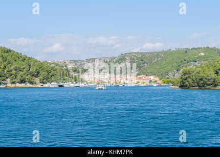 Skradin historische Kleinstadt am Fluss Krka in Kroatien Stockfoto