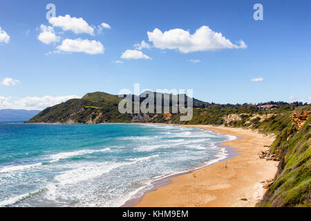 Strand von Gerakas geschützt Sea turtle Nistplatz, griechische Insel Zakynthos Stockfoto