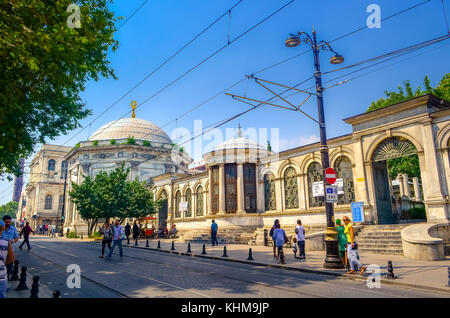 Sultan Mahmut ii Komplex mit Friedhof und Moschee, Istanbul, Türkei am 18. August 2015. Stockfoto