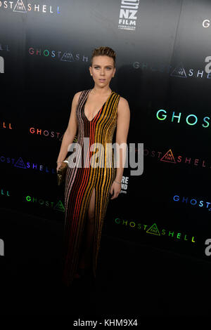 New York, NY - 29. März: Scarlett Johansson nimmt an Paramount Pictures and Dreamworks pictures Host die Premiere von "Ghost in the Shell" bei amc Lincoln Square Theater am 29. März 2017 in New York City People: Scarlett Johansson Getriebe Ref: mnc1 Stockfoto