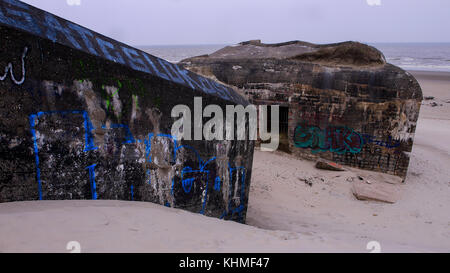 Wwii Artillerie Bunker, Dunkerque, Frankreich Stockfoto