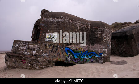 Wwii Artillerie Bunker, Dunkerque, Frankreich Stockfoto