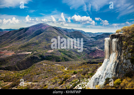 Thermal Mineral Spring Hierve el Agua, natürlichen Felsformationen in der Nähe von Oaxaca, Mexiko. Stockfoto