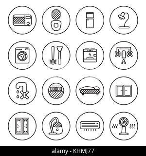 Haushaltsgeräte Icon Set Stock Vektor