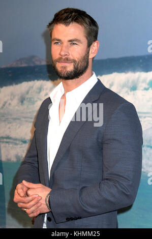 NEW YORK, NY - 23. JANUAR: Chris Hemsworth nimmt am 23. Januar 2017 an Einer virtuellen Tour durch Australien im Hudson Mercantile in New York City Teil Stockfoto