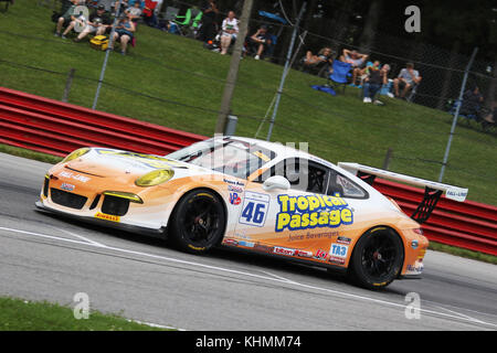 Auto 46. Porsche 911 GT3 Cup. Mark Boden, Treiber. Trans Am Serie Rennen. Mid-Ohio Sports Car Course. Lexington, Mansfield, Ohio, USA. Stockfoto