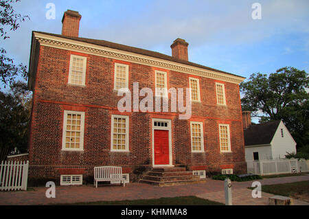 In den 1750er Jahren erbaute Wythe Home wurde das Haus von George Wythe, Unterzeichner der Unabhängigkeitserklärung und prominente Juristen in der frühen Geschichte der USA Stockfoto