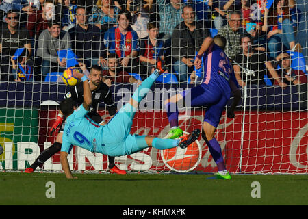 Luis Suarez während des Spiels zwischen CD Leganes vs FC Barcelona, Woche 12 der Liga an Butarque Stadium, Zaragoza, Madrid, Spanien - 18 November 2017. Stockfoto