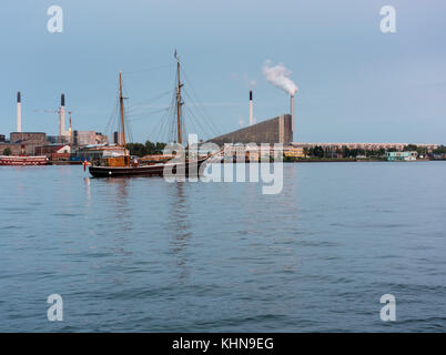 Amager power station und Skipiste in Kopenhagen in Dänemark Stockfoto