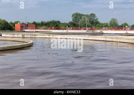 Abwasserreinigung, Pflanze, Belüftung der Abwässer. Stockfoto