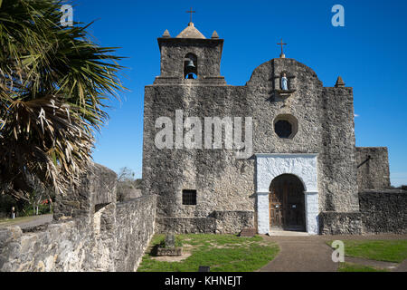 Die aus Stein gebaute Kapelle in Presidio la Bahia fort in goliad Texas Stockfoto