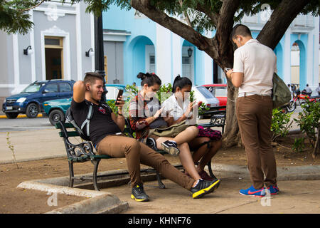 Mit Wifi Internetzugang in Cienfuegos, Kuba Stockfoto