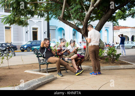 Mit Wifi Internetzugang in Cienfuegos, Kuba Stockfoto