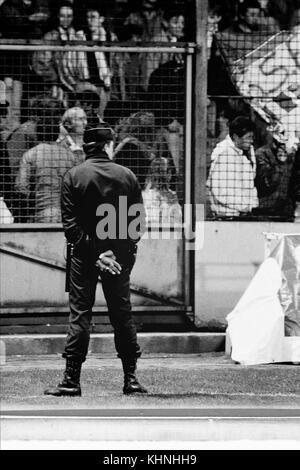 Fußball: Saint-etienne vs Lyon, ein Derby unter schweren Polizeikontrolle, Saint-etienne, Lyon Stockfoto