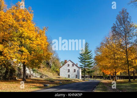 Harpers Fähre. Shenandoah Street im historischen Harpers Ferry National Historical Park, West Virginia, USA Stockfoto
