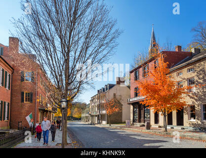 Shenandoah Street im historischen Harpers Ferry, Harpers Ferry National Historical Park, West Virginia, USA Stockfoto