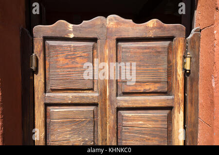 Vintage Holz- pendeltür closeup in Mexiko Stockfoto