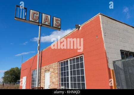 Verlassene Tankstelle in Arizona Stockfoto