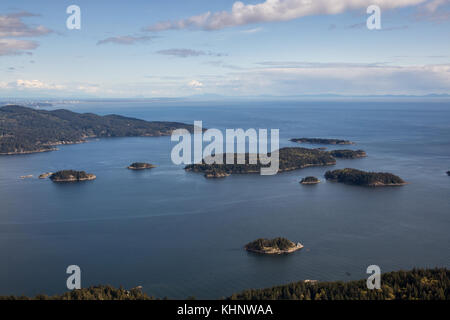 Pasley Island, North West Vancouver, British Columbia, Kanada. Von einer Antenne Perspektive betrachtet. Stockfoto