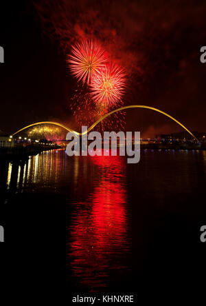 Stockton Feuerwerk Stockfoto