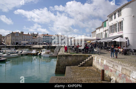 Saint-Martin-de-Ré, den Hafen. Stockfoto