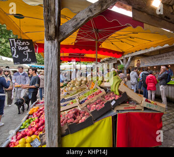 La Flotte markt Obststand Stockfoto