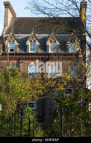 Grand Victorian Residential Villen auf Trumpington Street, Cambridge, England, Großbritannien Stockfoto