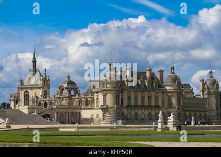 Das Schloss von Chantilly ist historisch-architektonischen Denkmals, Frankreich. Stockfoto