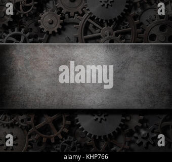 Alten cog Räder und Getriebe Steam Punk 3D-Darstellung Stockfoto