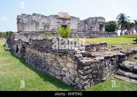 Ruinen von Big Stone Palace in Tulum, Yucatan, Mexiko Stockfoto