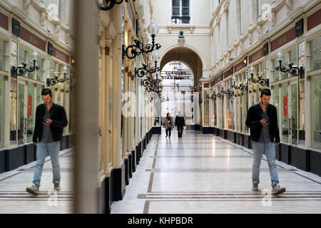 Passage Pommeraye und seinen Geschäften, Nantes, Loire Atlantique, Frankreich. Shopping Arkaden aus dem 19. Jahrhundert nantes Bretagne Frankreich Stockfoto