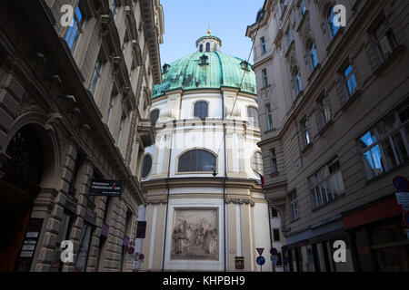 Peterskirche - st.peter Kirche in Wien, Österreich, 18. Jahrhundert barocke Architektur Stockfoto