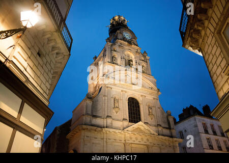 Kirche Eglise Sainte Croix, Nantes, Loire Atlantique, Frankreich. Stockfoto