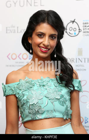 Konnie Huq nimmt an der Global Gift Gala im Corinthia Hotel in London Teil. DRÜCKEN SIE VERBANDSFOTO. Bilddatum: Samstag, 18. November 2017. Bildnachweis sollte lauten: Isabel Infantes/PA Wire Stockfoto