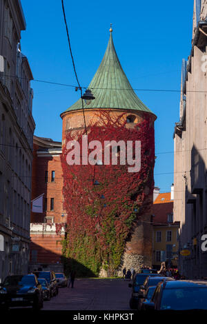 Riga Pulverturm am Tag Stockfoto