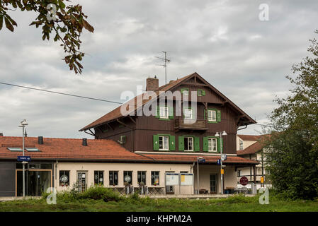 Bahnhof Dießen am Ammersee, Bayern Deutschland Stockfoto