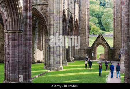 Tintern Abbey, monmouthshire, Wales, Vereinigtes Königreich. die Abtei in 1131 gegründet wurde. Stockfoto