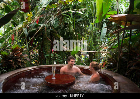 Nayara Hotel, Spa & Gärten, Oeste de Fortuna, La Fortuna de San Carlos, Nationalpark Vulkan Arenal, Costa Rica Stockfoto