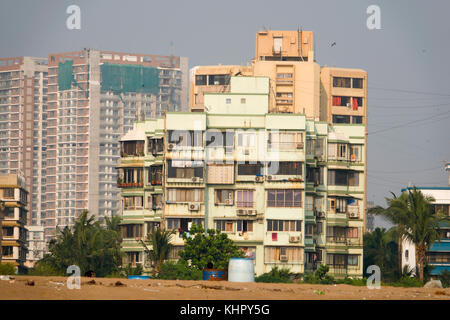 Apartment am Strand leben in Juhu Beach, Mumbai Stockfoto