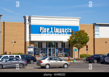 Montreal, Kanada - 7 November, 2017: Pier 1 Einfuhren Inc. Speichern. Das Unternehmen ist ein Fort Worth, Texas omnichannel Einzelhändler spezialisiert auf importierte Stockfoto