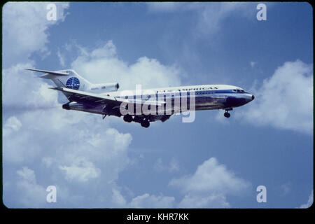 Pan American Airlines Boeing 727-21 düsengetriebene In-flight, 1960 Stockfoto
