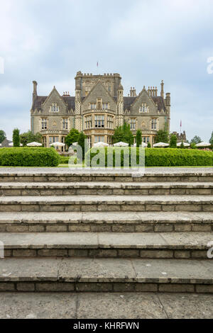 Tortworth Court Hotel Gebäude und Gärten, Wotton-under-Edge, Gloucestershire, Vereinigtes Königreich Stockfoto