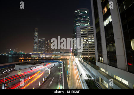 Die neue Skyline von Kowloon und Hong Kong höchstes Gebäude, das International Commerce Center ICC, Hong Kong, China. Stockfoto