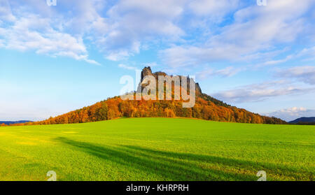 Nachfahrt am Lilienstein bei königstein und Bad Schandau Stockfoto