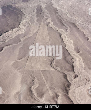 Luftaufnahme der spektakulären Nazca-linien, Peru Stockfoto