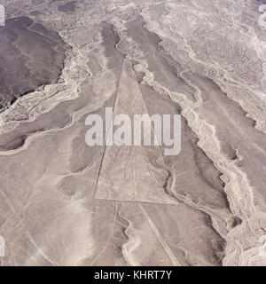 Luftaufnahme der spektakulären Nazca-linien, Peru Stockfoto